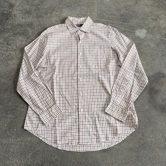 Ralph Lauren Other - Vintage Ralph Lauren Gingham Shirt Size 16.5 White Long Sleeve Button Up
